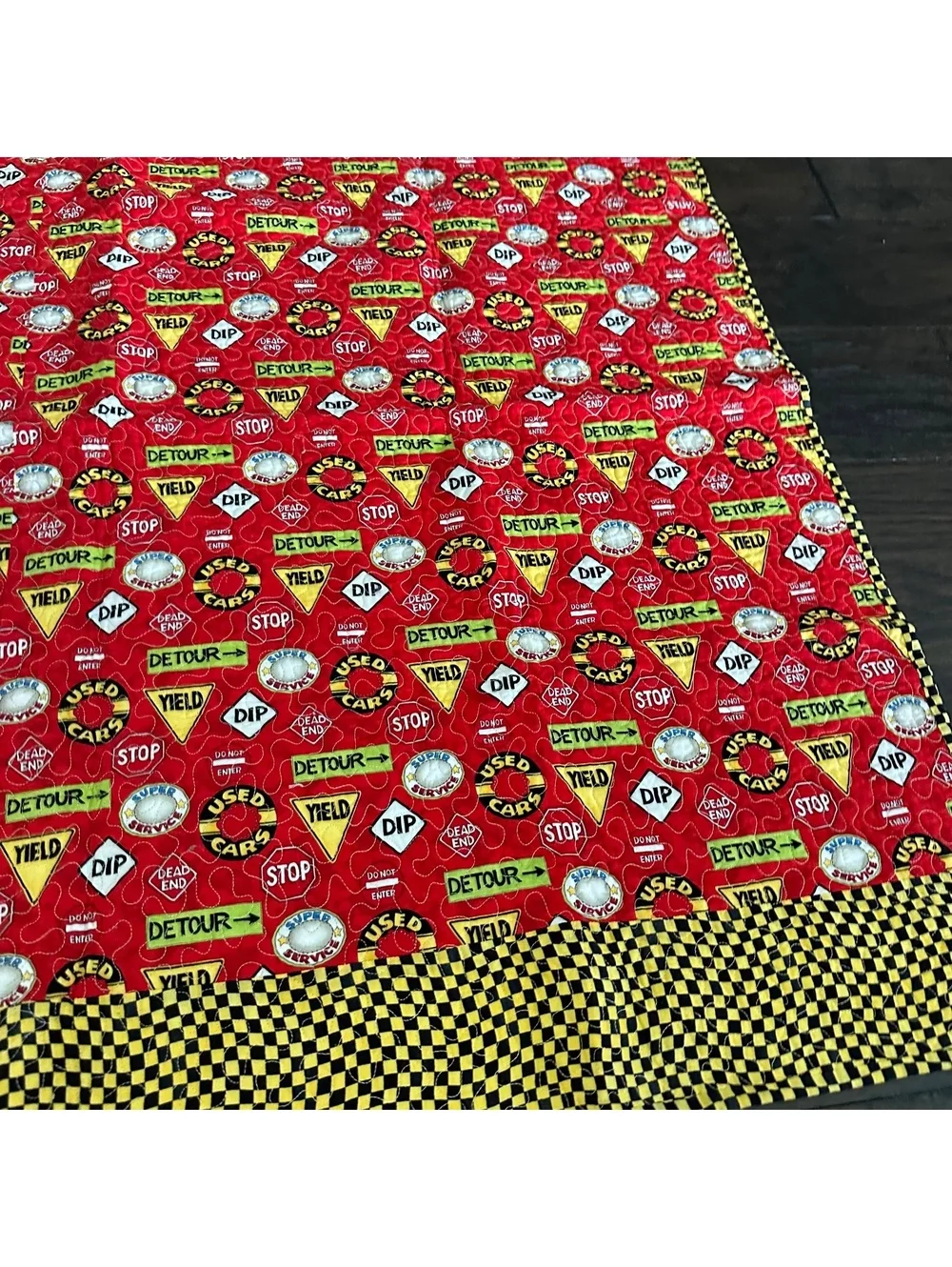 handmade Boys Cars Racing Track Quilt